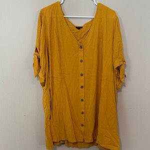 Torrid Mustard Button-Down Shirt